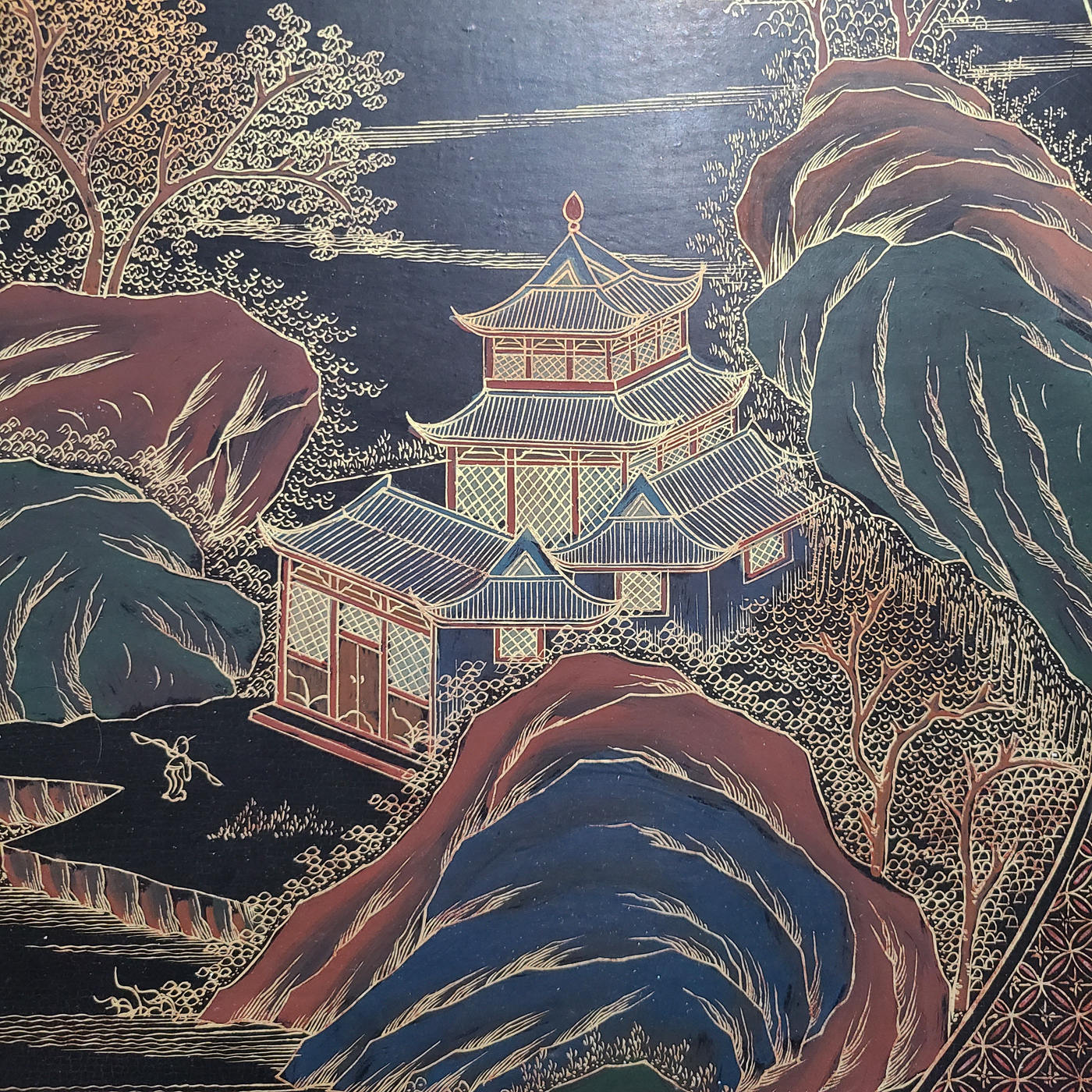t63g Langer asiatischer Tisch.