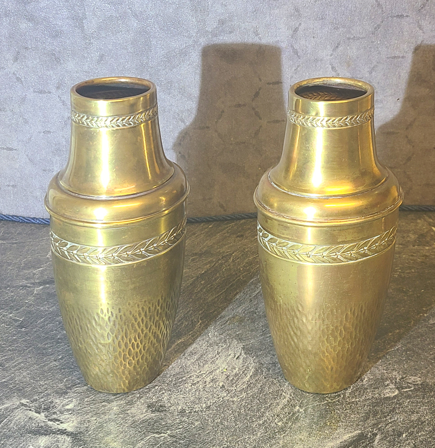 35 Paar Messingvasen.