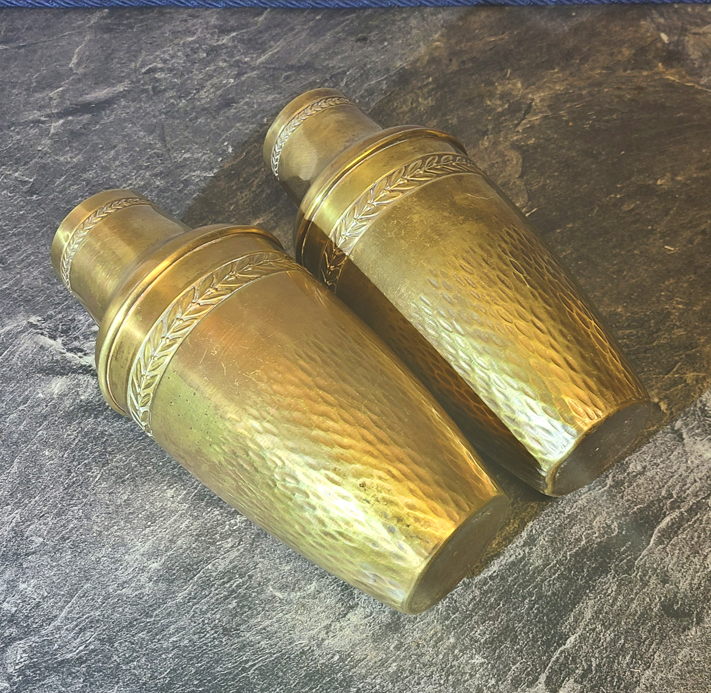 35c Paar Messingvasen.