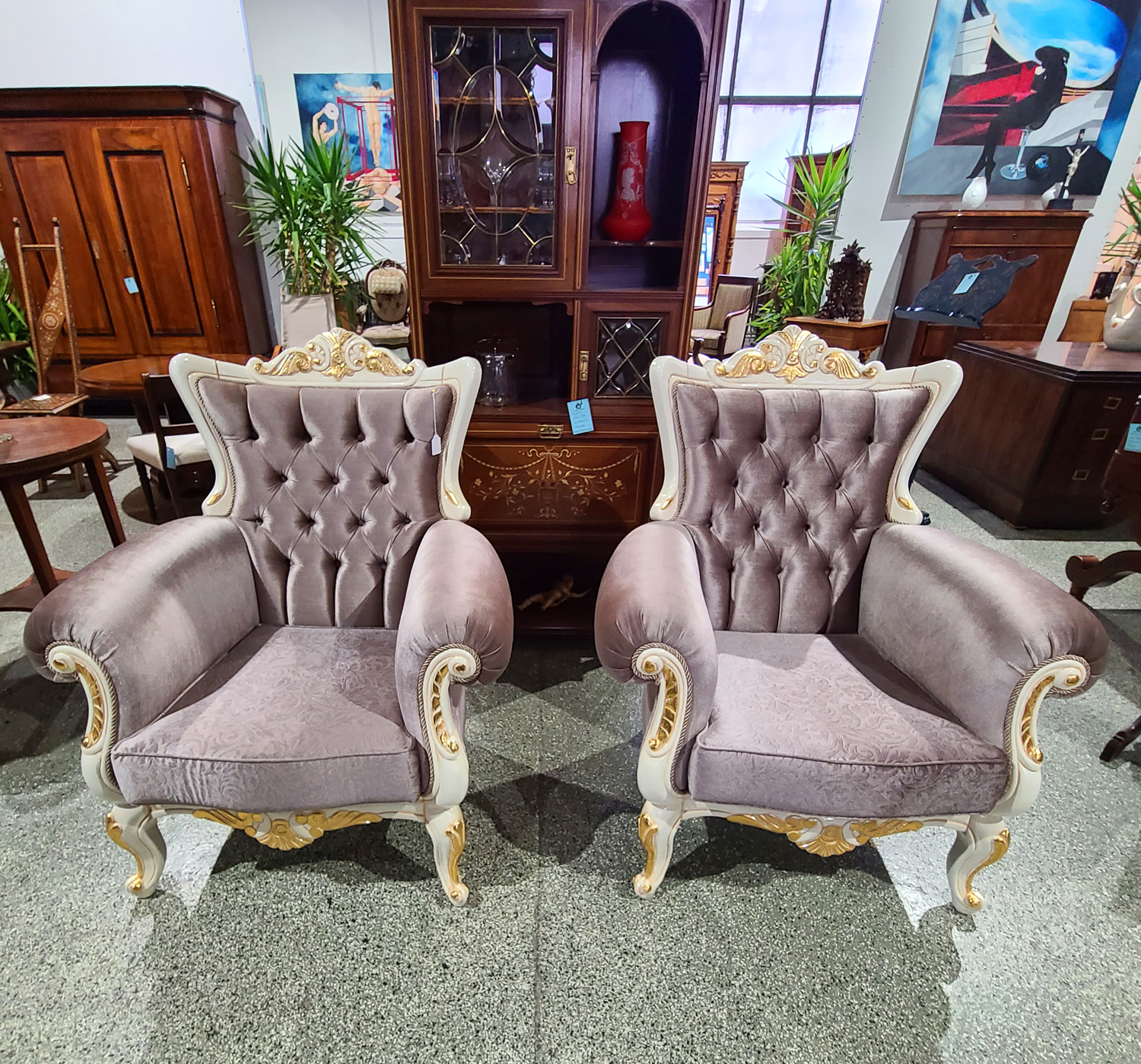 t64a Paar Barockstilsessal.