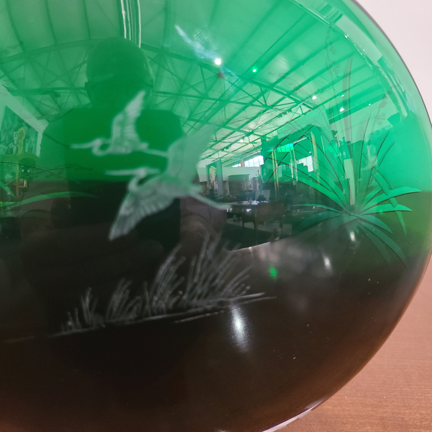 103d Grüne Designerglasvase.
