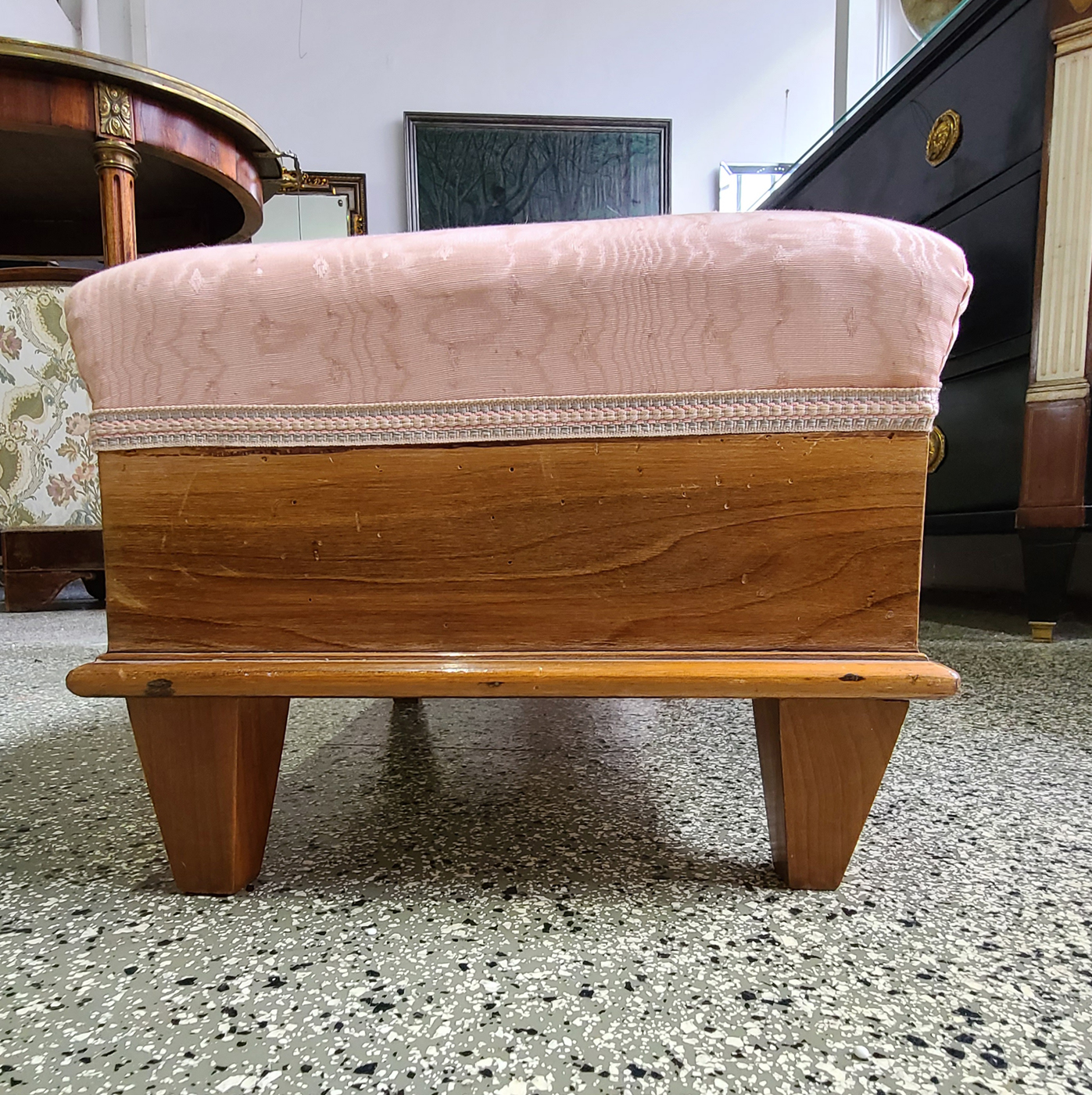 14c Fußschemel Biedermeier.