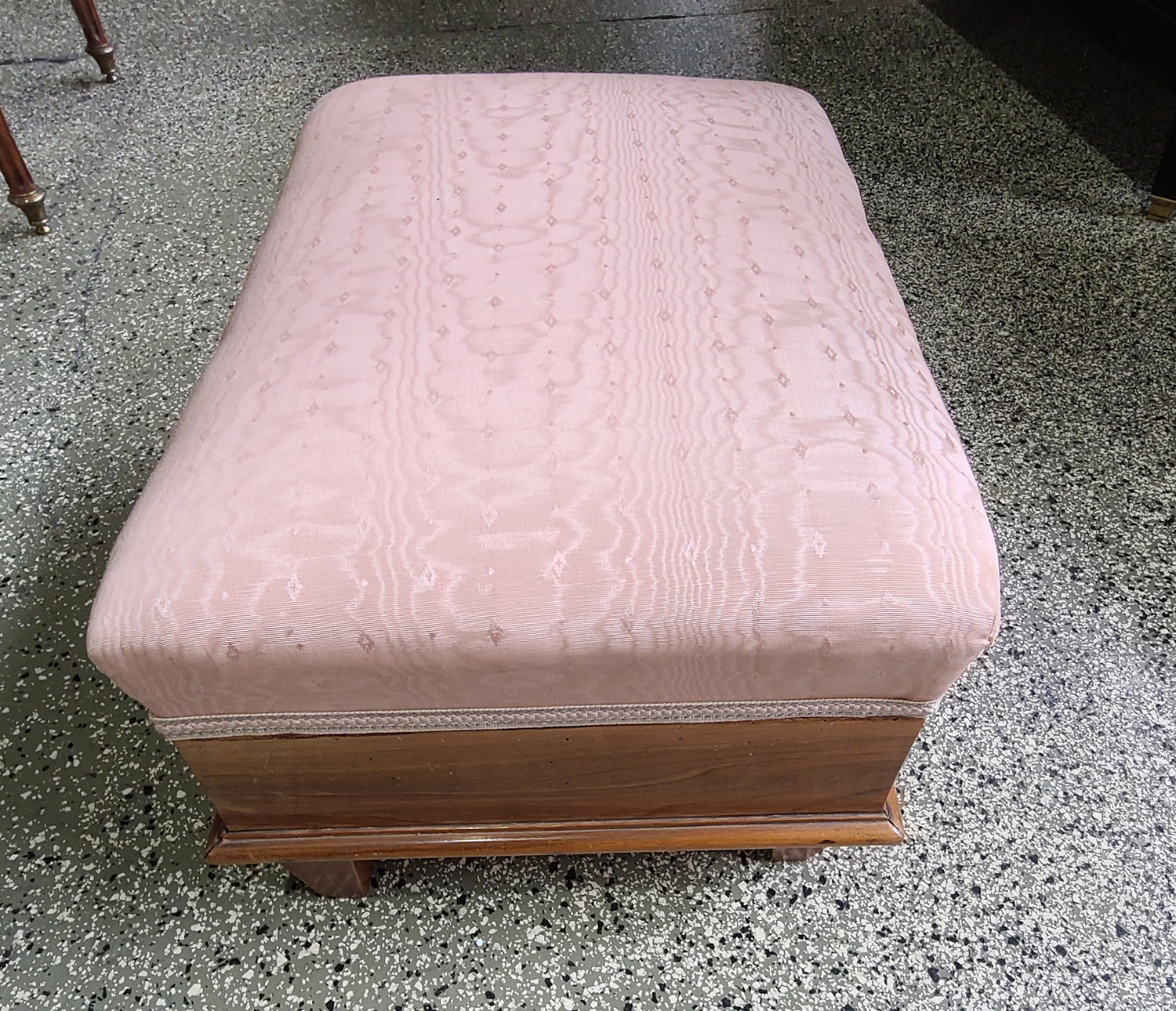 14d Fußschemel Biedermeier.