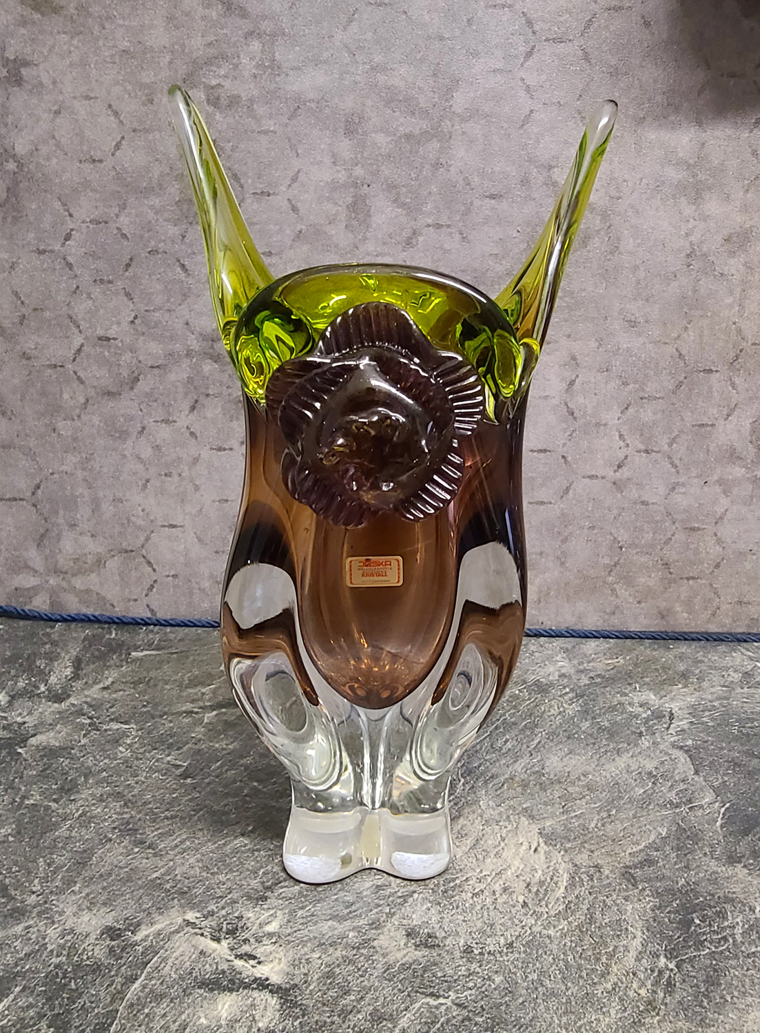 106 Große Mundgeblasene Vase.